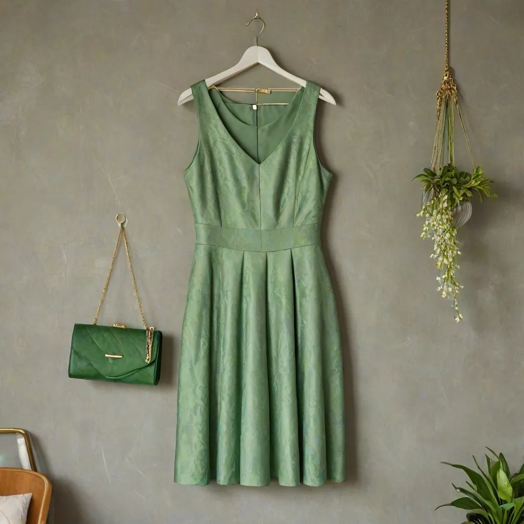 Jakie dodatki wybrać do zielonej sukienki?
